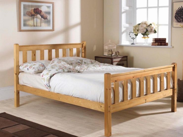 Pine bed manufacturer high foot bed