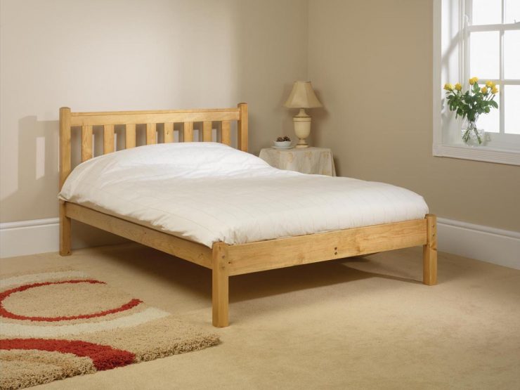 Pine bed manufacturer low foot end