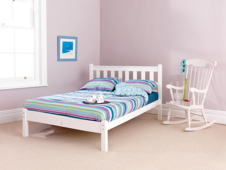 Pine bed manufacturer low foot end
